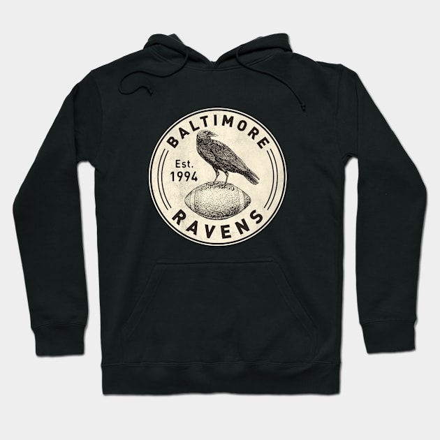 Vintage Baltimore Ravens by Buck Tee Hoodie by Buck Tee